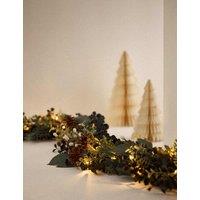 M&S 6ft Light Up Green Garland Green Mix