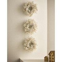 M&S 3 Pack White Berry Wreaths White
