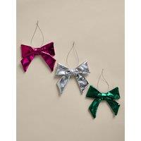 M&S 3 Pack Metallic Bows Multi