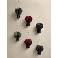 M&S 6 Pack Paper Hot Air Balloon Decorations Multi