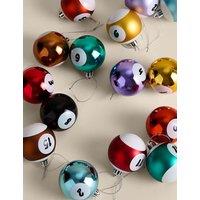 M&S 15 Pack Shatterproof Pool Baubles Multi