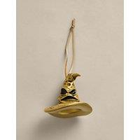 M&S Harry Potter Sorting Hat Tree Decoration Gold Mix