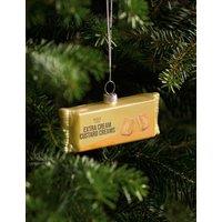 M&S Glass Custard Creams Tree Decoration Yellow Mix