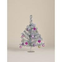 M&S Mini Dressed Tinsel Tree Silver Mix