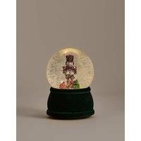 M&S Light Up Nutcracker Snow Globe Green Mix