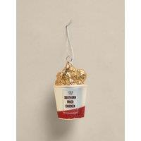 M&S Glass Fried Chicken Tree Decoration Multi
