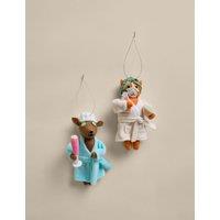M&S 2 Pack Felt Pampered Pet Hanging Decorations Multi