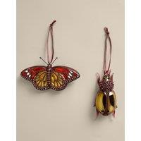M&S 2 Pack Glass Insect Decorations Multi