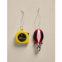 M&S 2 Pack Glass Hanging DIY Decorations Multi