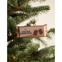 M&S Brown Glass Hanging Bourbon Decoration Brown
