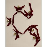M&S Velvet Bell and Bow Garland Red Mix