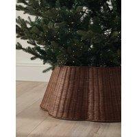 M&S Scallop Rattan Tree Skirt Brown