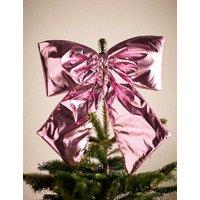 M&S Pink Metallic Hanging Bow Decoration Pink