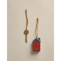 M&S 2 Pack Beaded Hanging New Home Decorations Red Mix