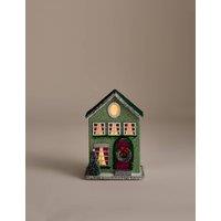 M&S Multicoloured Paper Glitter Light Up House Green Mix