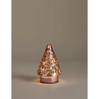 M&S Mercury Glass Light Up Tree Decoration Pink