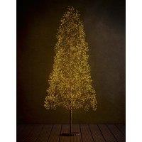 M&S 6ft Pre-Lit Abundant Cluster Artificial Christmas Tree Brown Mix