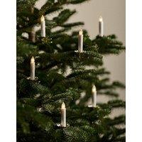 M&S 6 Pack Light Up Clip-On Candle Decorations Gold Mix