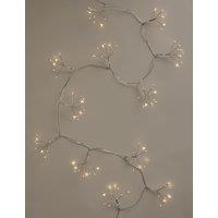 M&S 200 Pre-Lit Wire Cluster Garland White