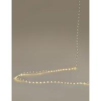 M&S 10M Silver Wire Battery String Lights White