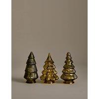 M&S 3 Pack Light Up Mini Tree Decorations Multi