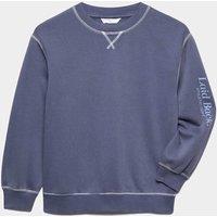 M&S Cotton Rich Acid Wash Crew Neck Pyjama Top (6-16 Yrs) Navy