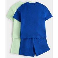 M&S Kids' 2 Pack Pure Cotton Pyjama Sets (1-16 Yrs) Grey Mix