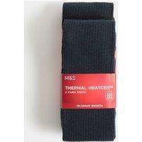 M&S 2 Pack Thermal Heatgen Tights (2-16 Yrs) Navy