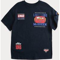 M&S Pure Cotton Disney Cars T-Shirt (3-8 Yrs) Dark Navy