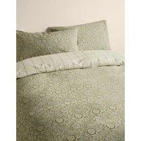M&S Cotton Rich Woodblock Floral Bedding Set Fern