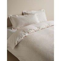 M&S Pure Cotton Oxford Edge Dobby Bedset Chestnut