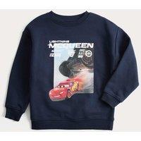 M&S Cotton Rich Disney Cars Sweatshirt (3-8 Yrs) Navy