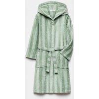M&S Pure Cotton Striped Robe (9 Mths - 10 Yrs) Green Mix