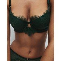M&S Lace Wired Balcony Bra (A-E) Dark Bottle