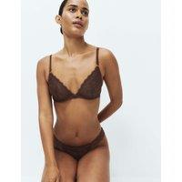 M&S Ida Lace Sequin Wired Plunge Bra A-E Dark Brown
