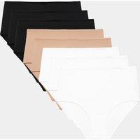 M&S 7 Pack Microfibre Full Briefs White Mix