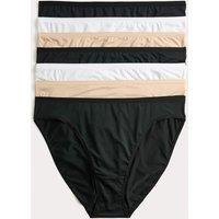 M&S 7 Pack Microfibre High Leg Knickers White Mix