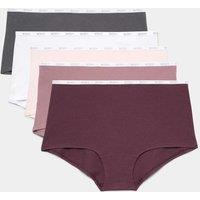Body by M&S 5pk Cotton Rich High Rise Knicker Shorts White Mix