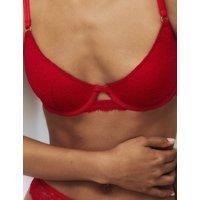 M&S Ida Lace Wired Demi Cup Bra A-E Red