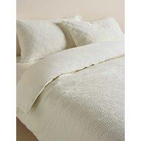 M&S Pure Cotton Quilted Waffle 2.5 Tog Bedding Set Linen
