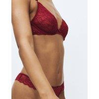 M&S Ida Lace Sequin Wired Plunge Bra A-E Wine