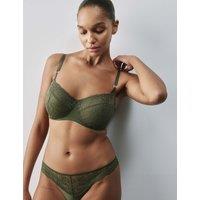 Autograph Lace with Silk Wired Balcony Bra F-H Dark Khaki