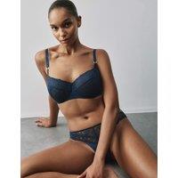 Autograph Lace with Silk Wired Balcony Bra F-H Midnight