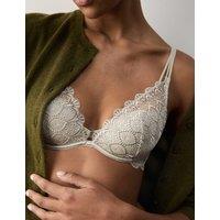 Autograph Milan Embroidered Padded Plunge Bra A-E Lichen