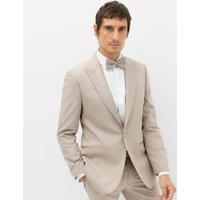 M&S Tailored Fit Peak Lapel Tuxedo Jacket Neutral