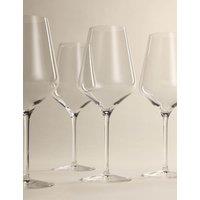 M&S Set of 4 Luna Crystal Red Wine Glasses Clear