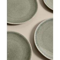 M&S Set of 4 Henley Stoneware Side Plates Green