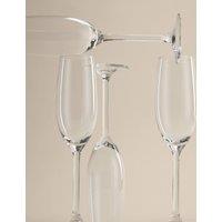 M&S Set of 4 Everyday Champagne Flutes Clear