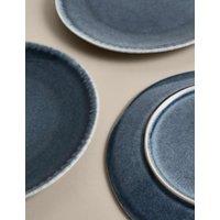 M&S Set of 4 Henley Stoneware Side Plates Blue