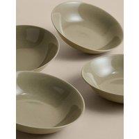 M&S Set of 4 Southwold Stoneware Pasta Bowls Green